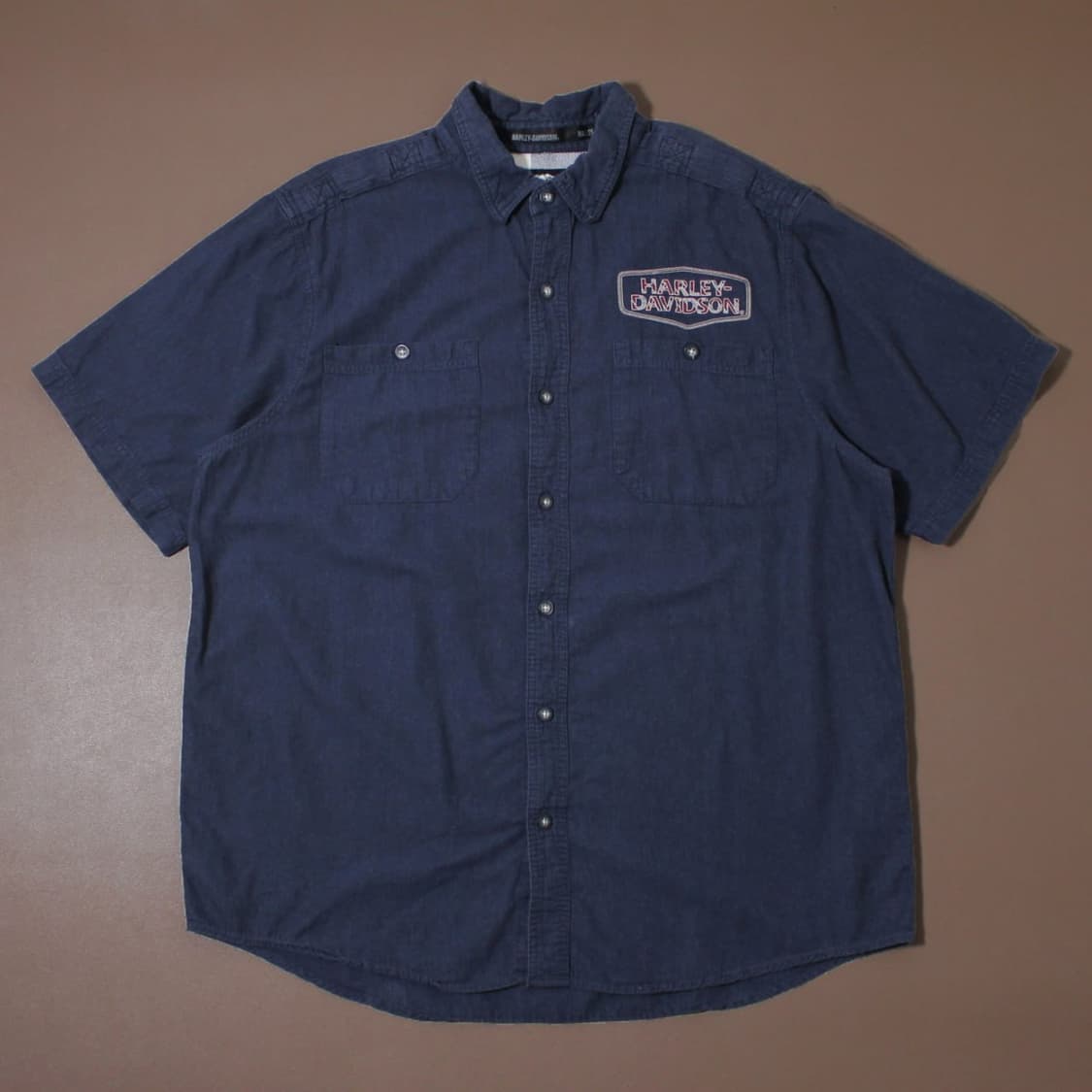 00's Harley-Davidson 할리 데이비슨 자수 워크 반팔셔츠 상품이미지1