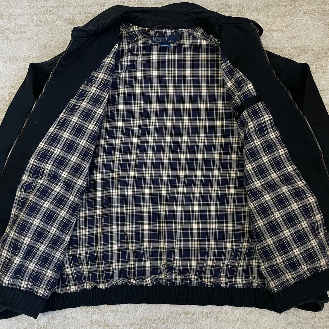 [L] 폴로 랄프로렌 해링턴 스윙탑 블루종 자켓 (체크 안감 O) 상품이미지5