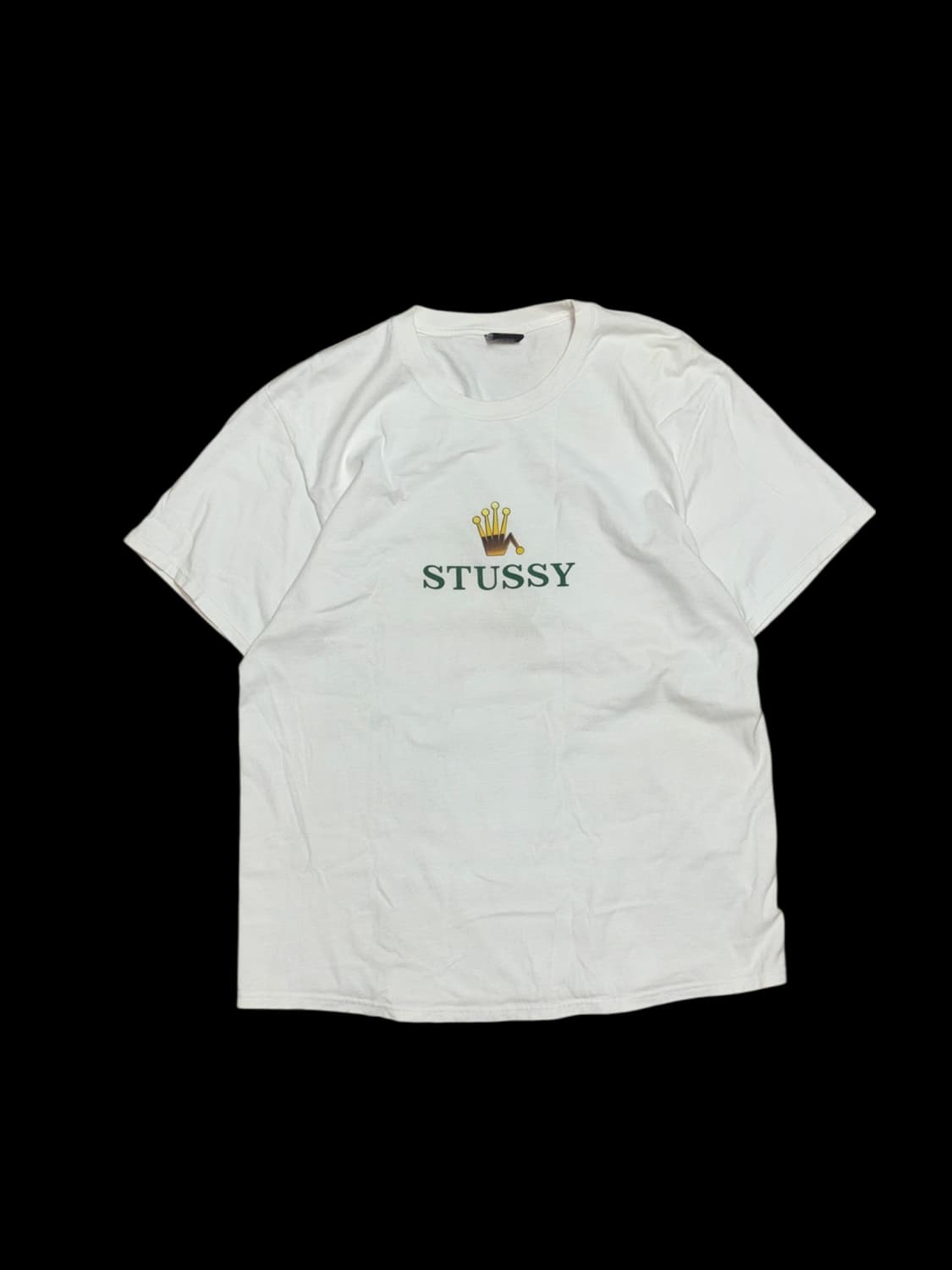 스투시 크라운 화이트 티셔츠 (롤렉스 느낌) 상품이미지2