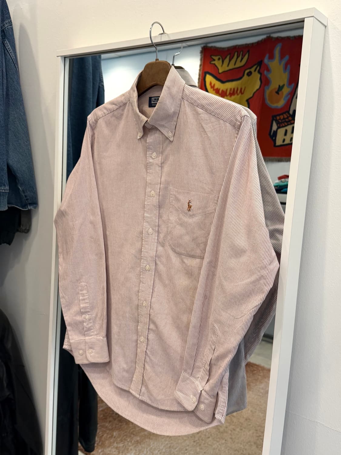 00s Polo RL 폴로 랄프로렌 옥스퍼드 스트라이프 셔츠 상품이미지1