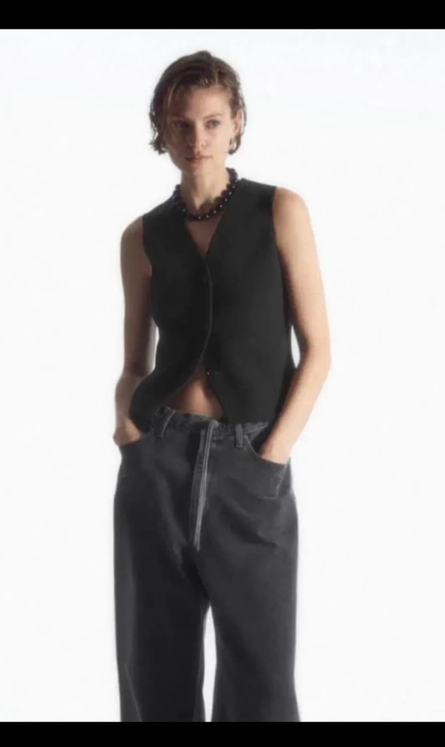 COS 코스 니트 블랙 베스트 44마른55 정품 상품이미지5