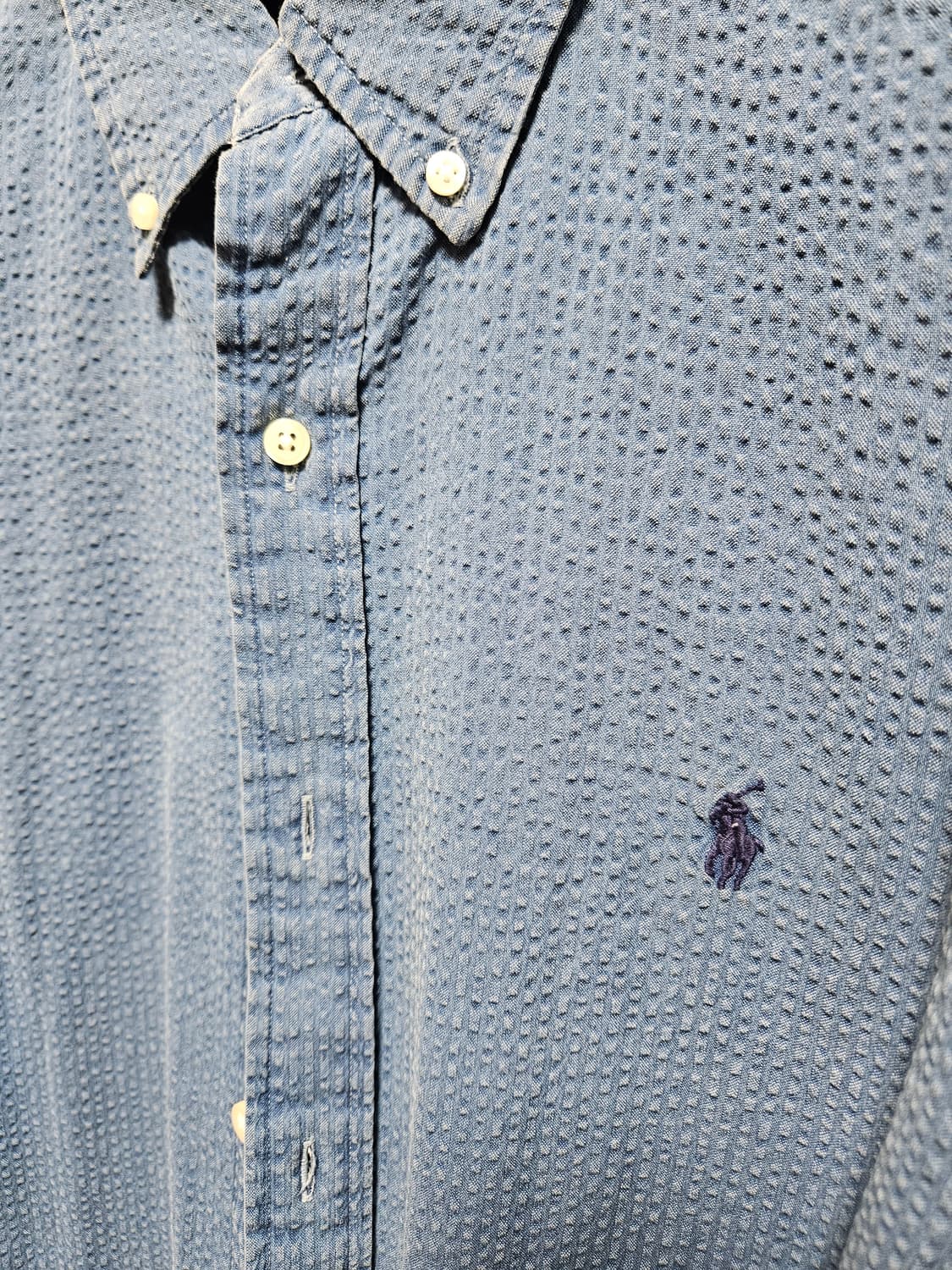 [L] 폴로 랄프로렌 인디고 시어서커 셔츠 상품이미지5