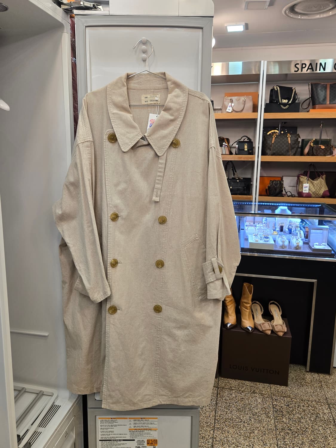 77circa 오버사이즈 린넨 트렌치 코트 상품이미지1