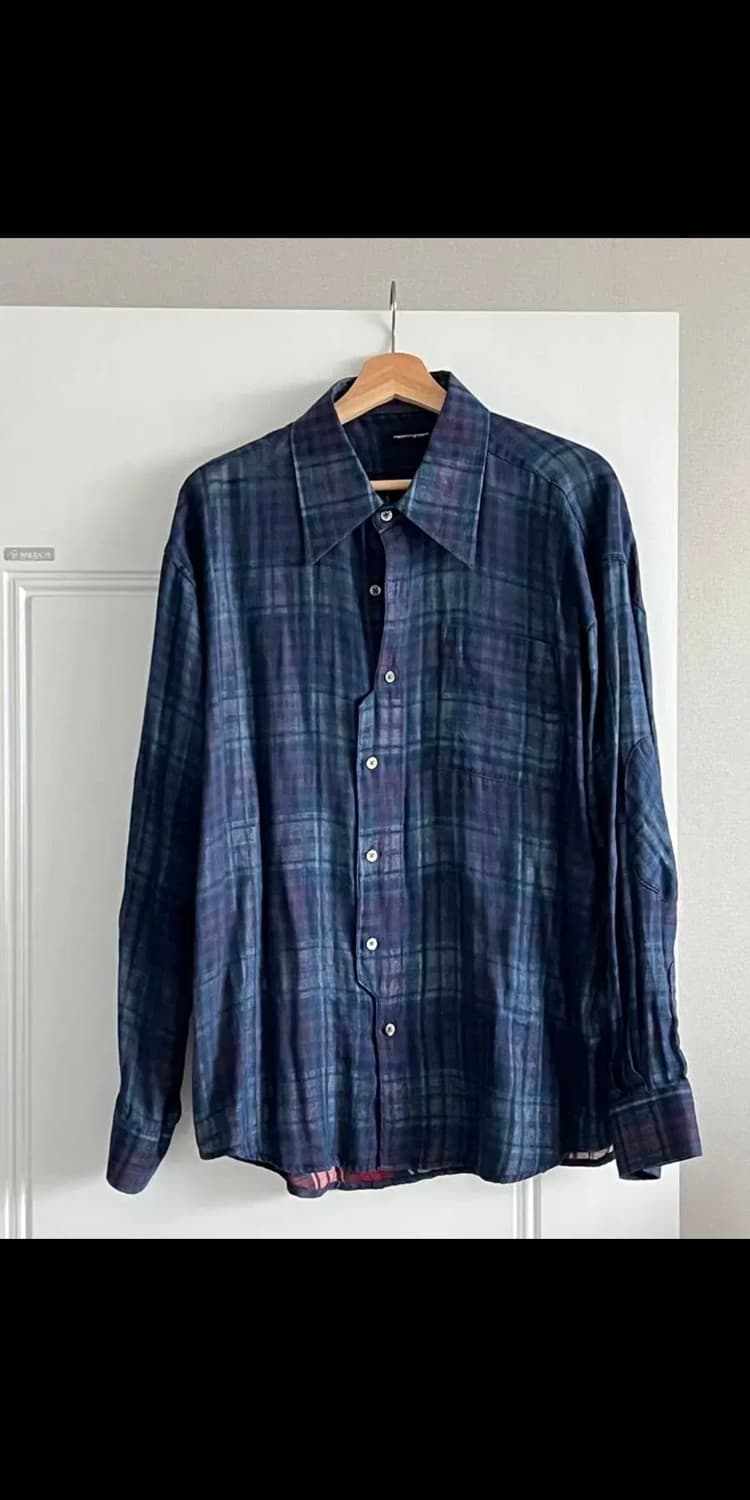 (3) 해칭룸 아카이브 셔츠 블루 체크 상품이미지1