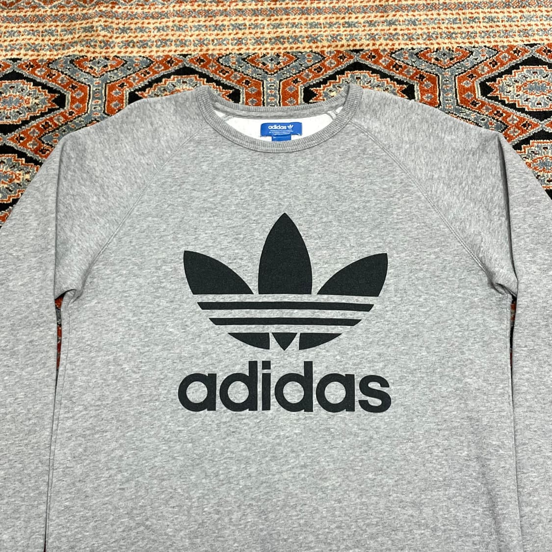 아디다스 오리지널 파이어버드로고 그레이 기모 맨투맨 남성100 상품이미지2