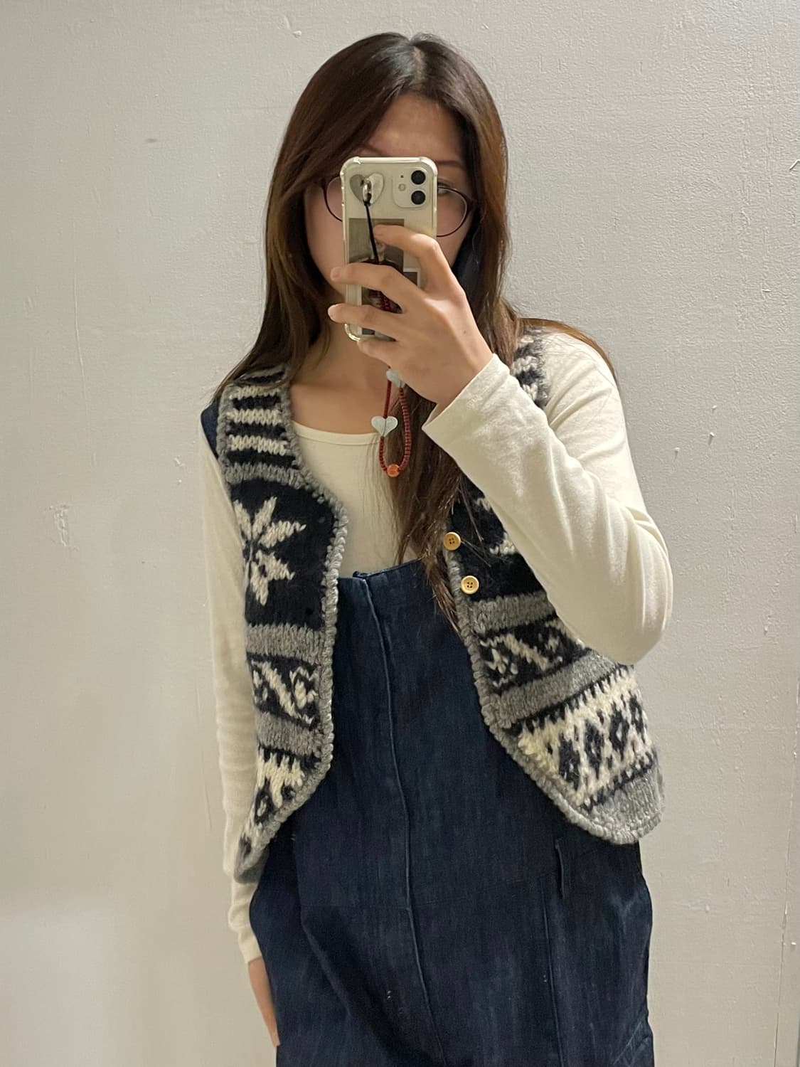 BEAMS nordic pettern knit vest 상품이미지1