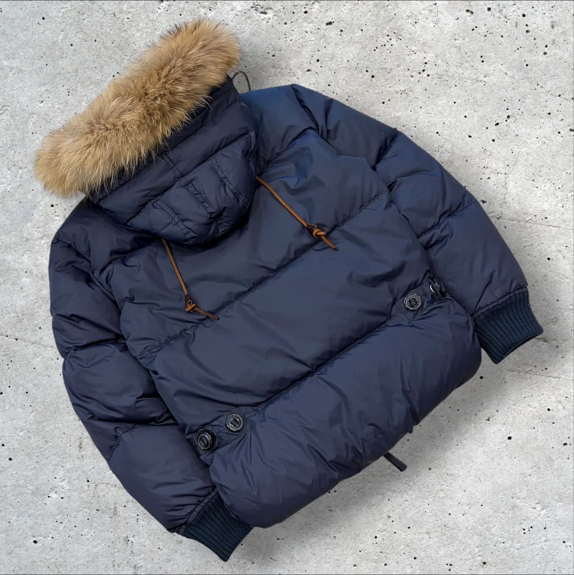 [M] DSQUARED 디스퀘어드 네이비 퍼 패딩 자켓 B266 상품이미지2