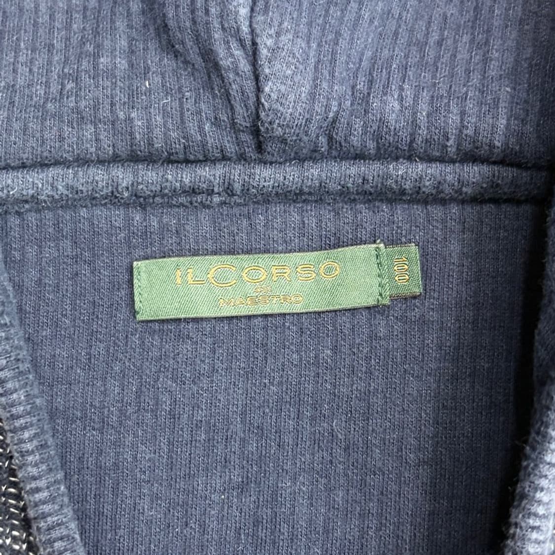 IL CORSO 다크블루 멜란지 코튼 후드 100 상품이미지5