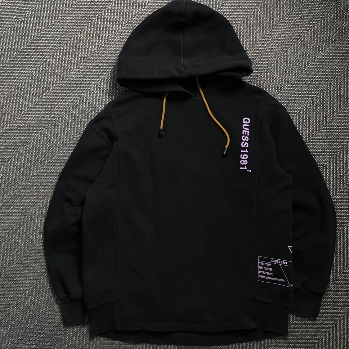 GUESS 올드스쿨 빅로고 후드 티셔츠 블랙y 4573 상품이미지3