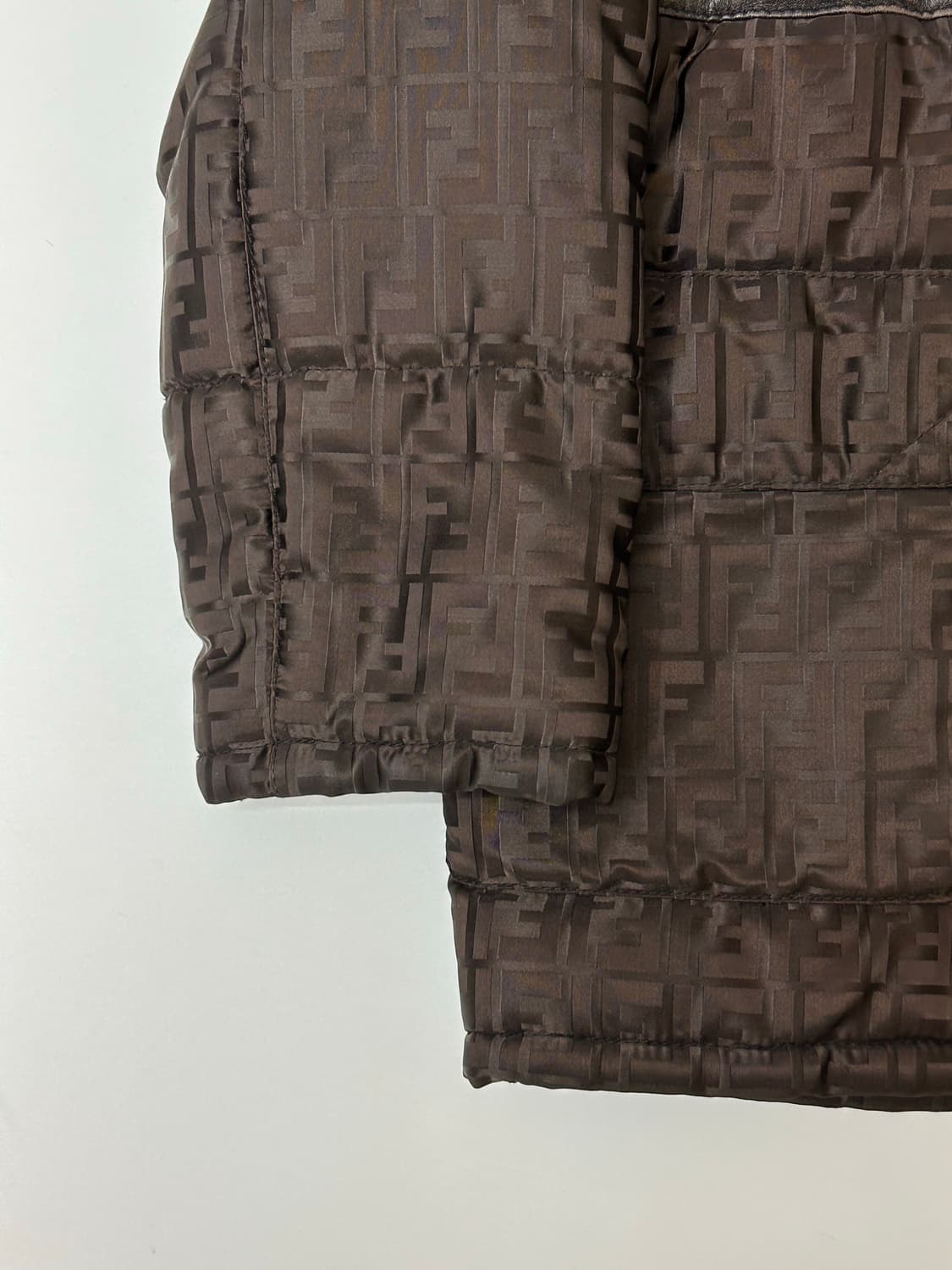 90s Fendi 펜디 브라운 레더 주카 자켓 상품이미지3