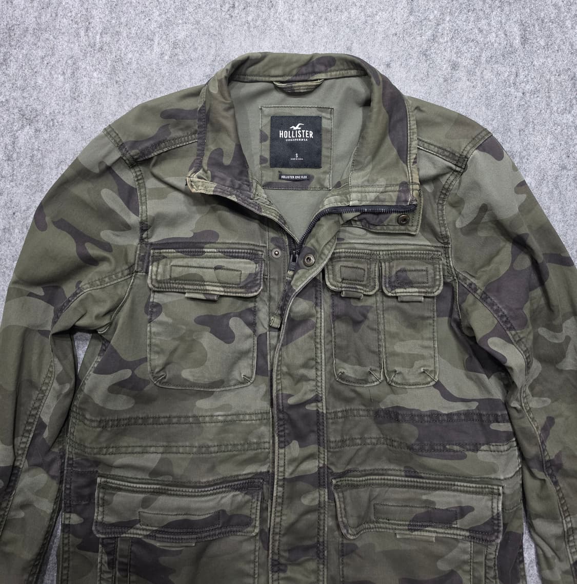 홀리스터 빈티지 카모플라쥬 밀리터리 필드 자켓 S 상품이미지4