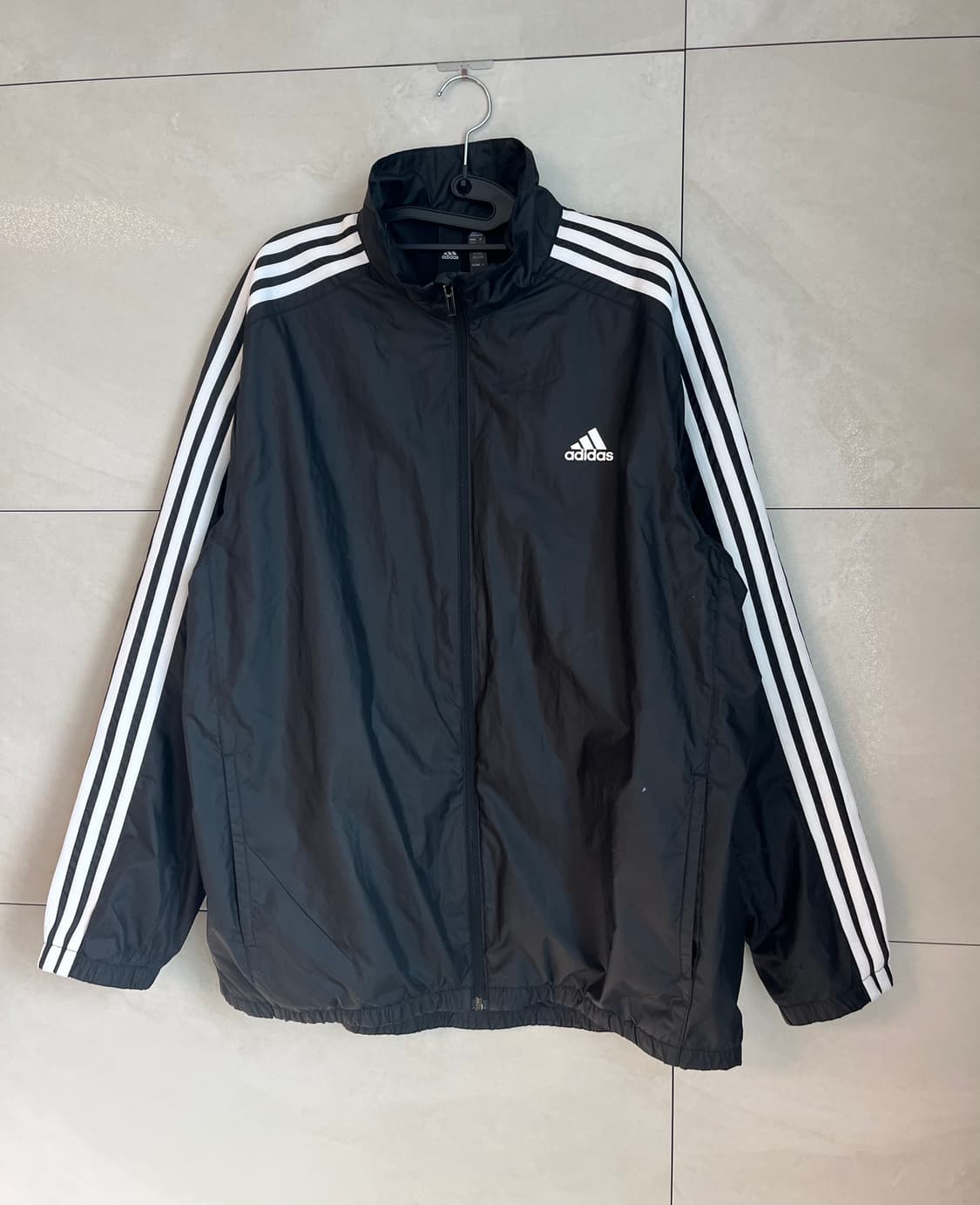 [3XL] 아디다스 삼선 트레이닝 바람막이 블랙  상품이미지3