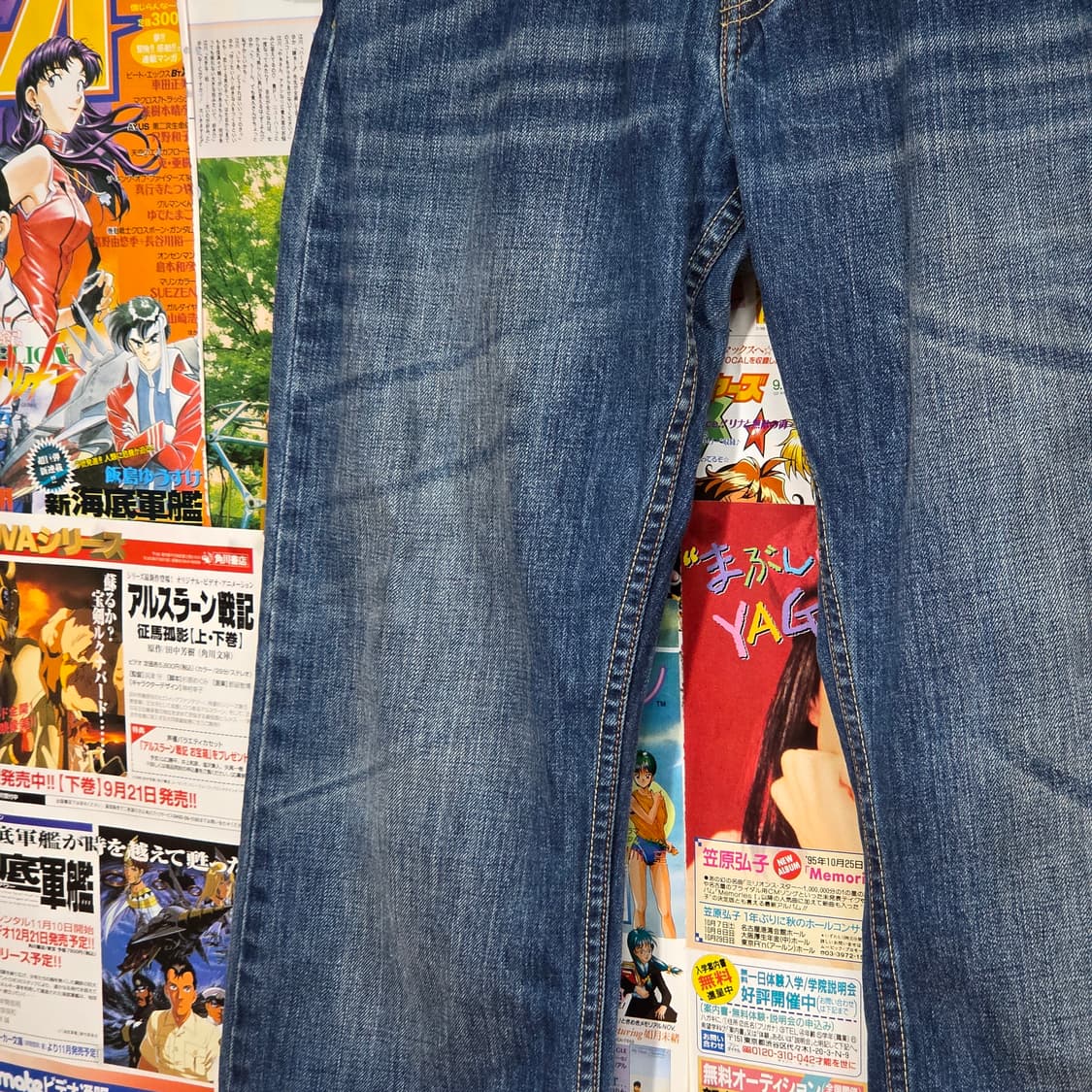 리바이스 523 중청 워싱 데님 팬츠 상품이미지7