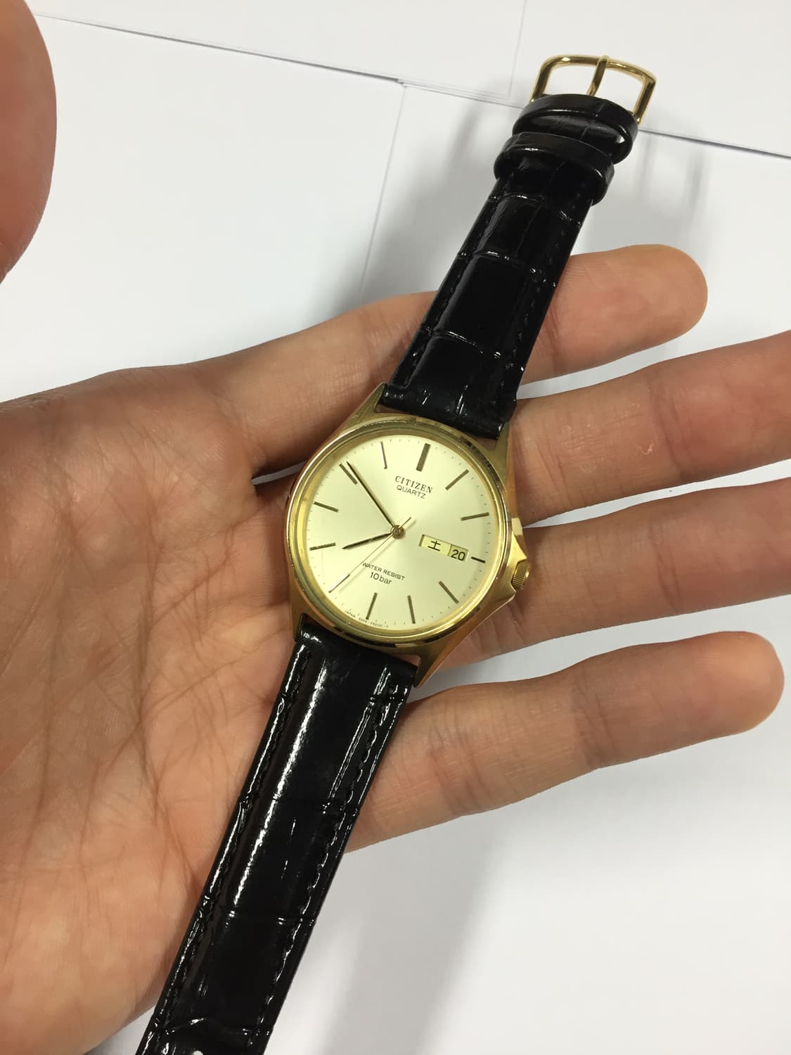80s citizen quartz gold day-date 상품이미지2