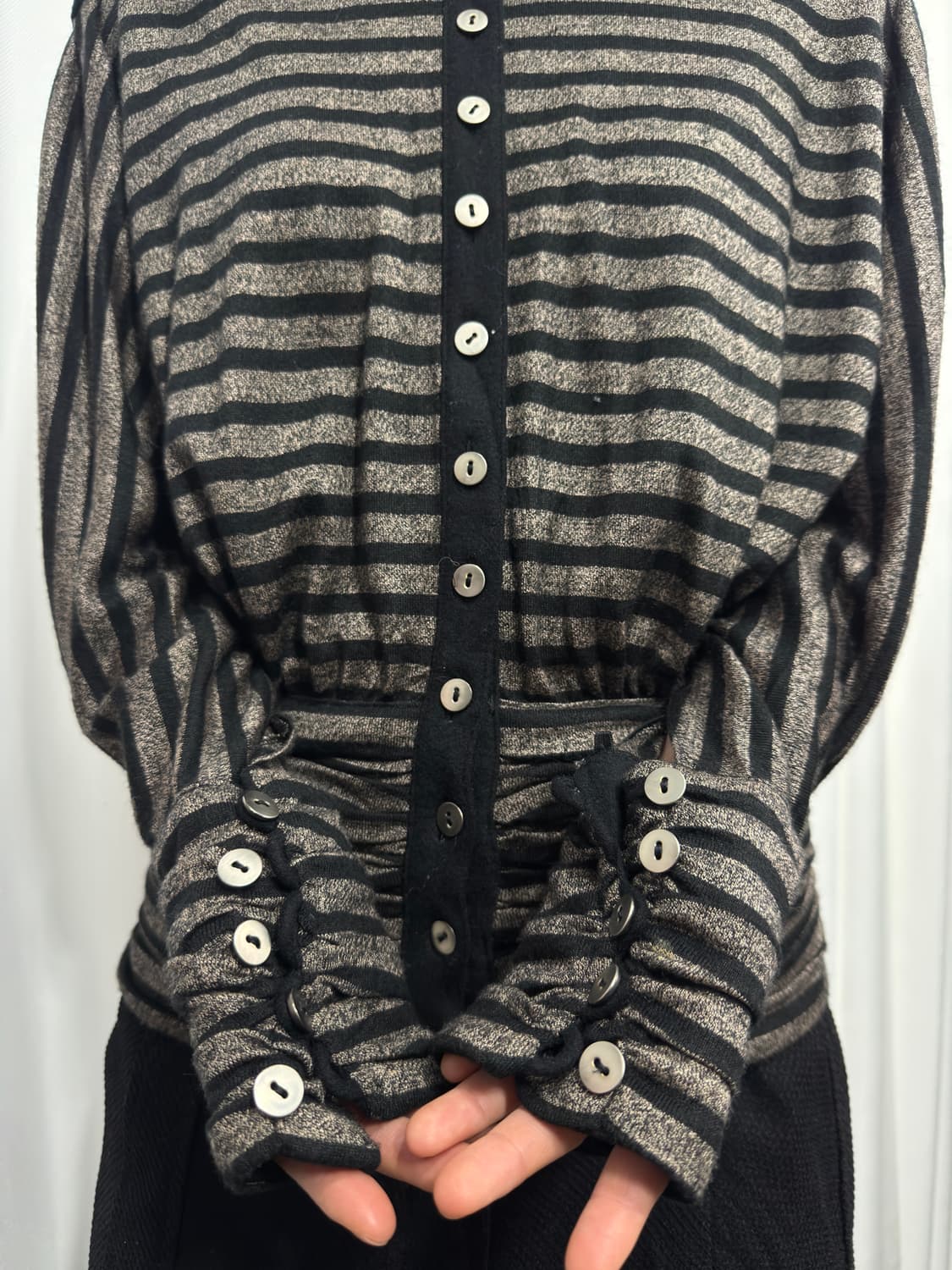 button stripe cardigan  상품이미지6