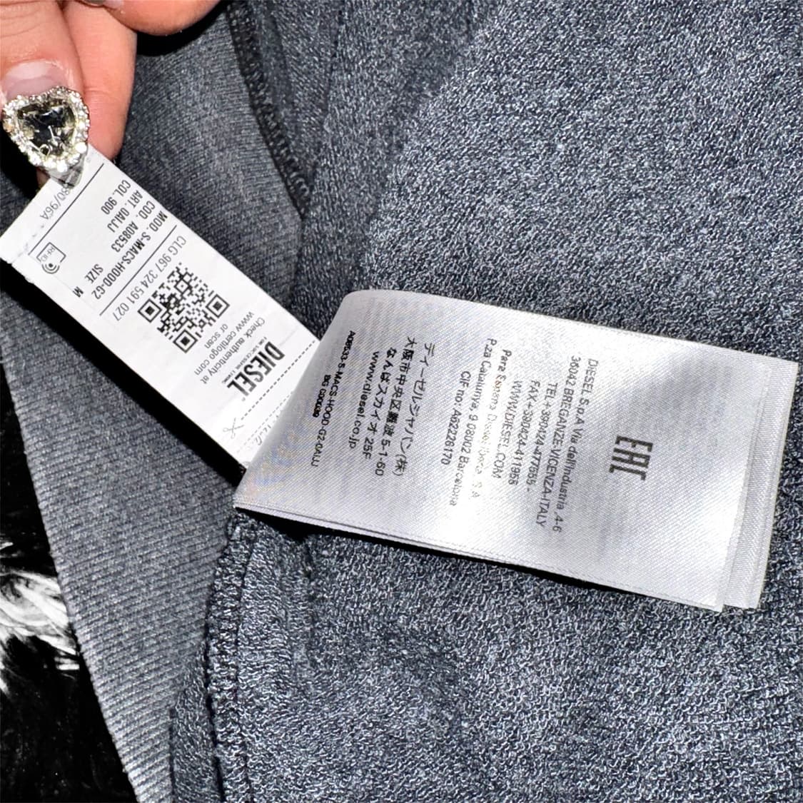 Diesel s-max overdyed hoodie 상품이미지4