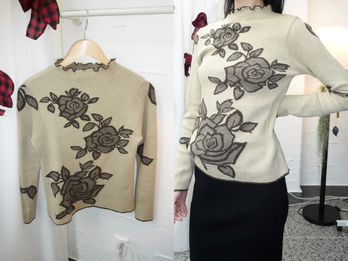 Antique rose knit 상품이미지1