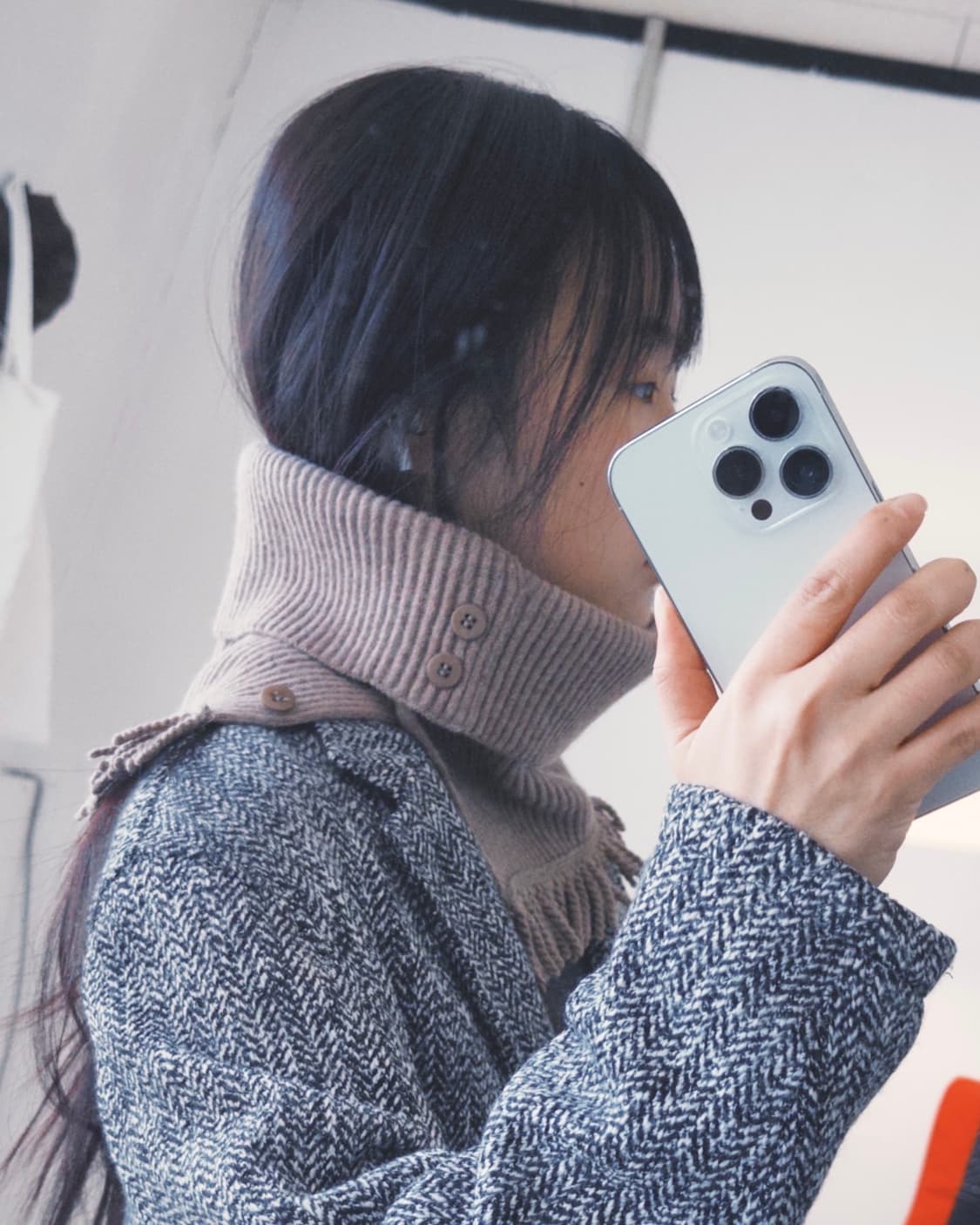 [Vintage] border button knit turtleneck 상품이미지5