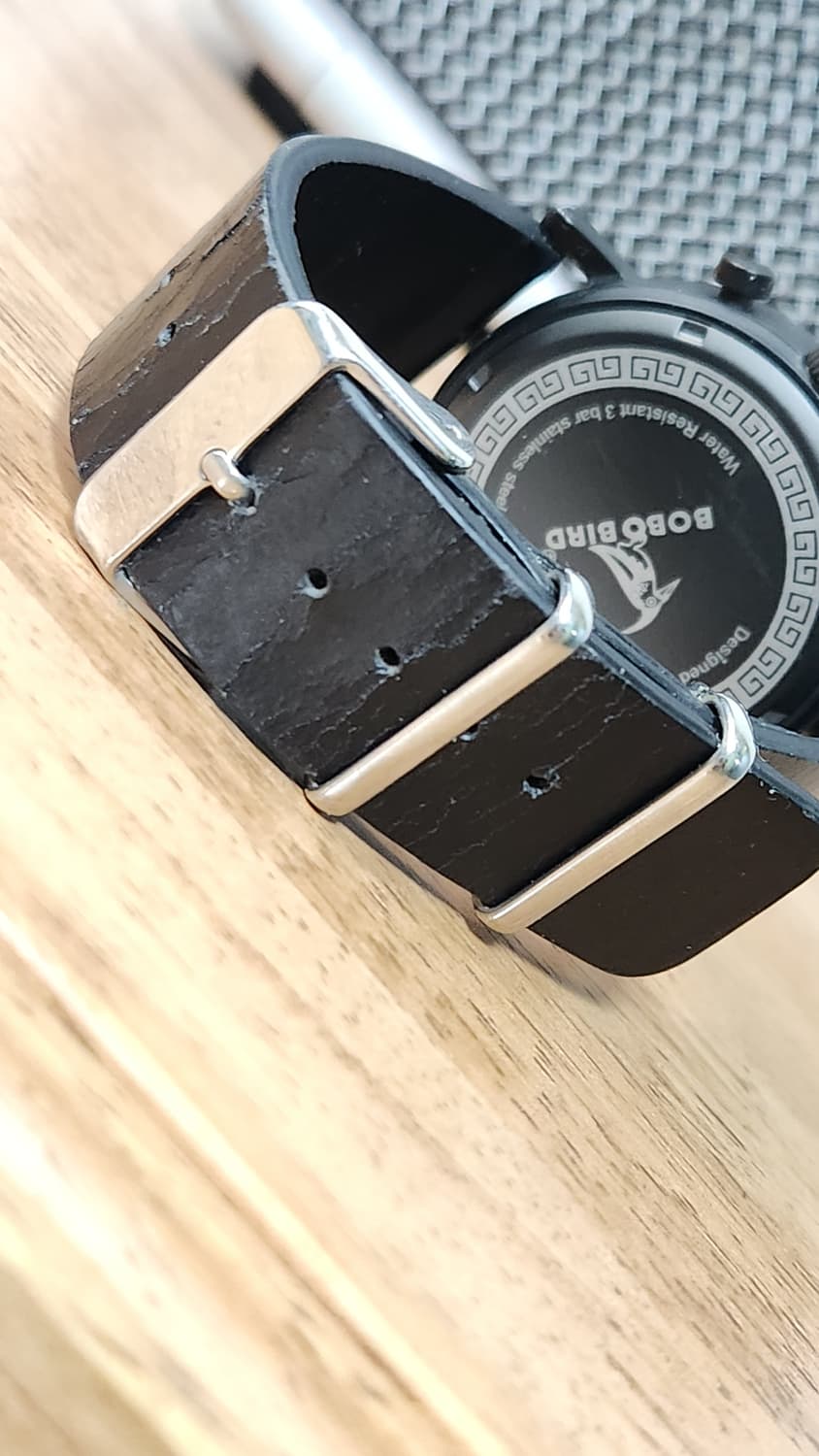 # 수제작 에보니나무 우드 핸드메이드 크로노시계 급처 상품이미지5