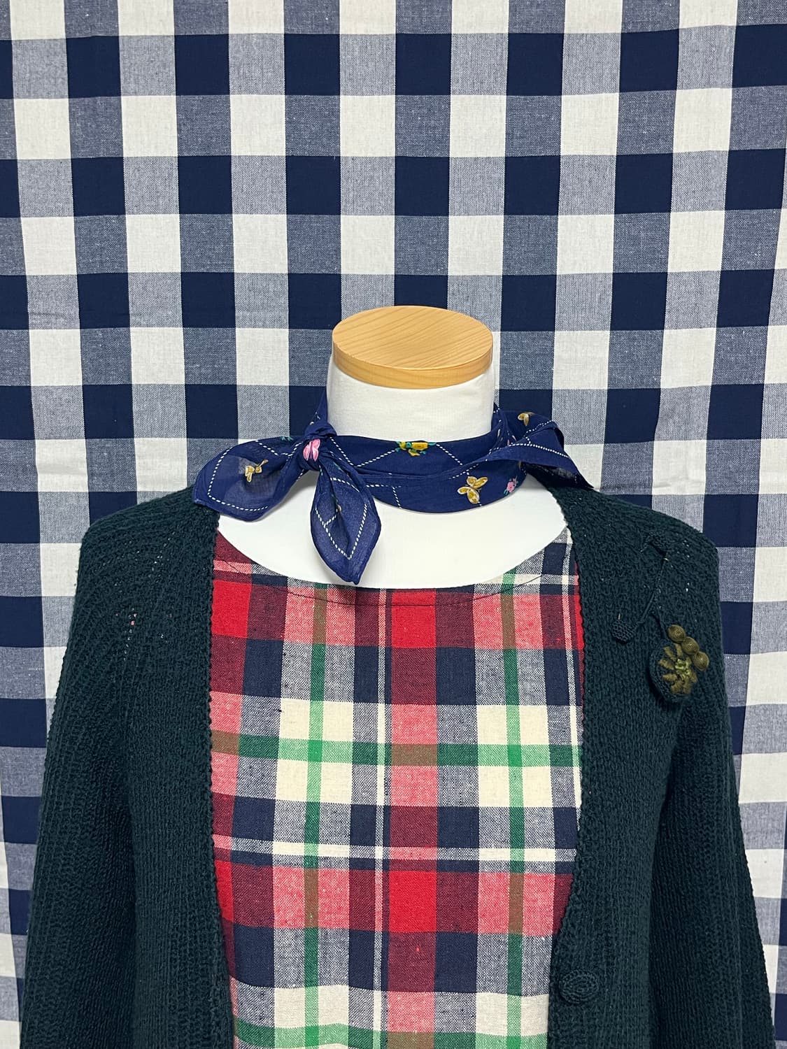 체크 원피스 코디 상품이미지5