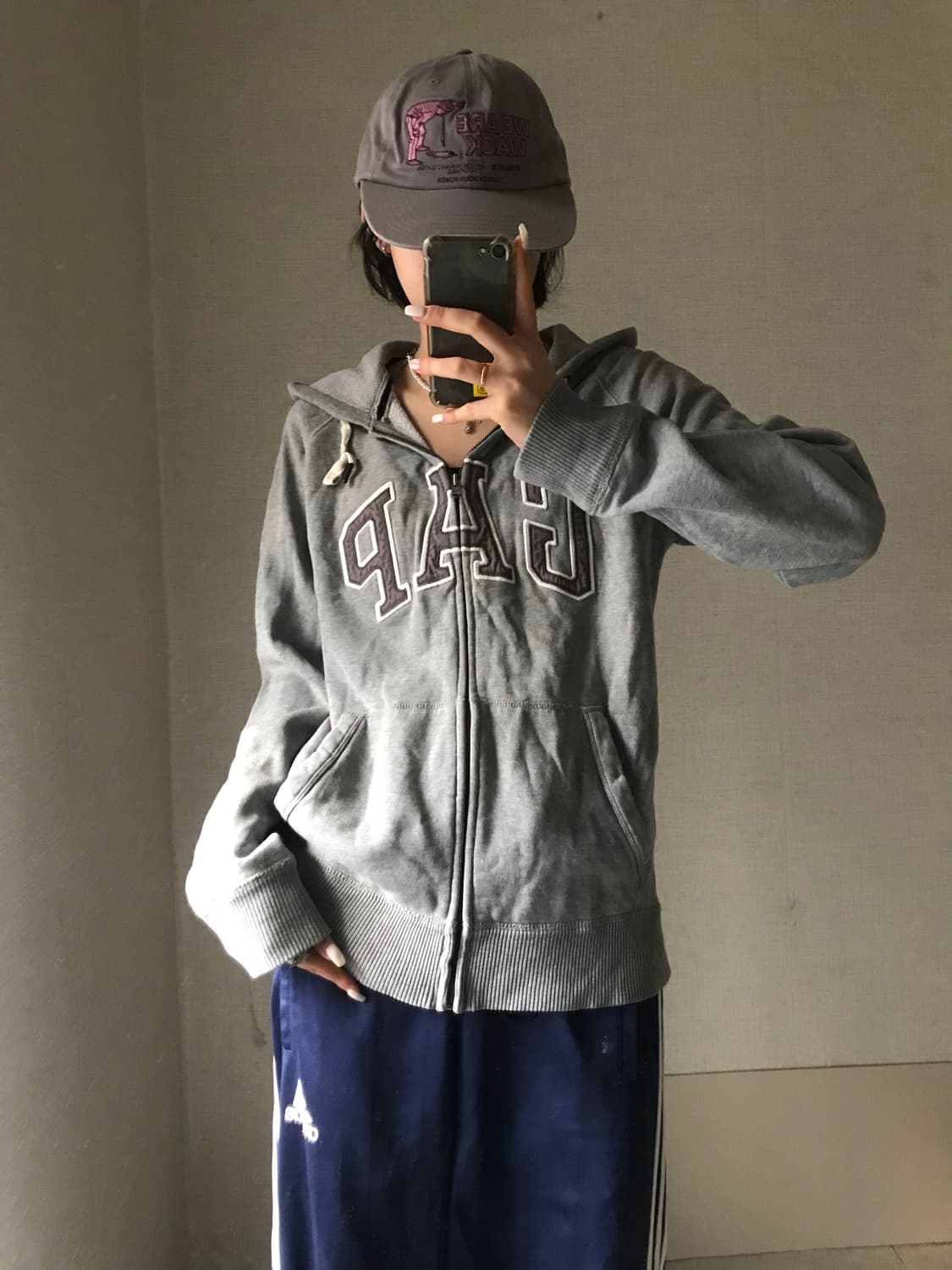 갭 그레이 후드집업 상품이미지5