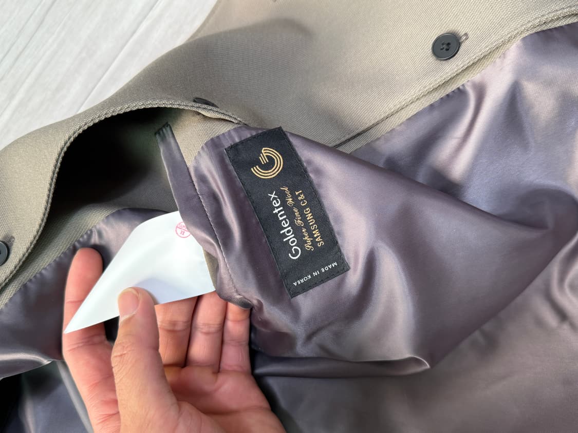 [M] 인사일런스 가넷 트윌 패널 울 블레이저 MUD BEIGE 상품이미지6