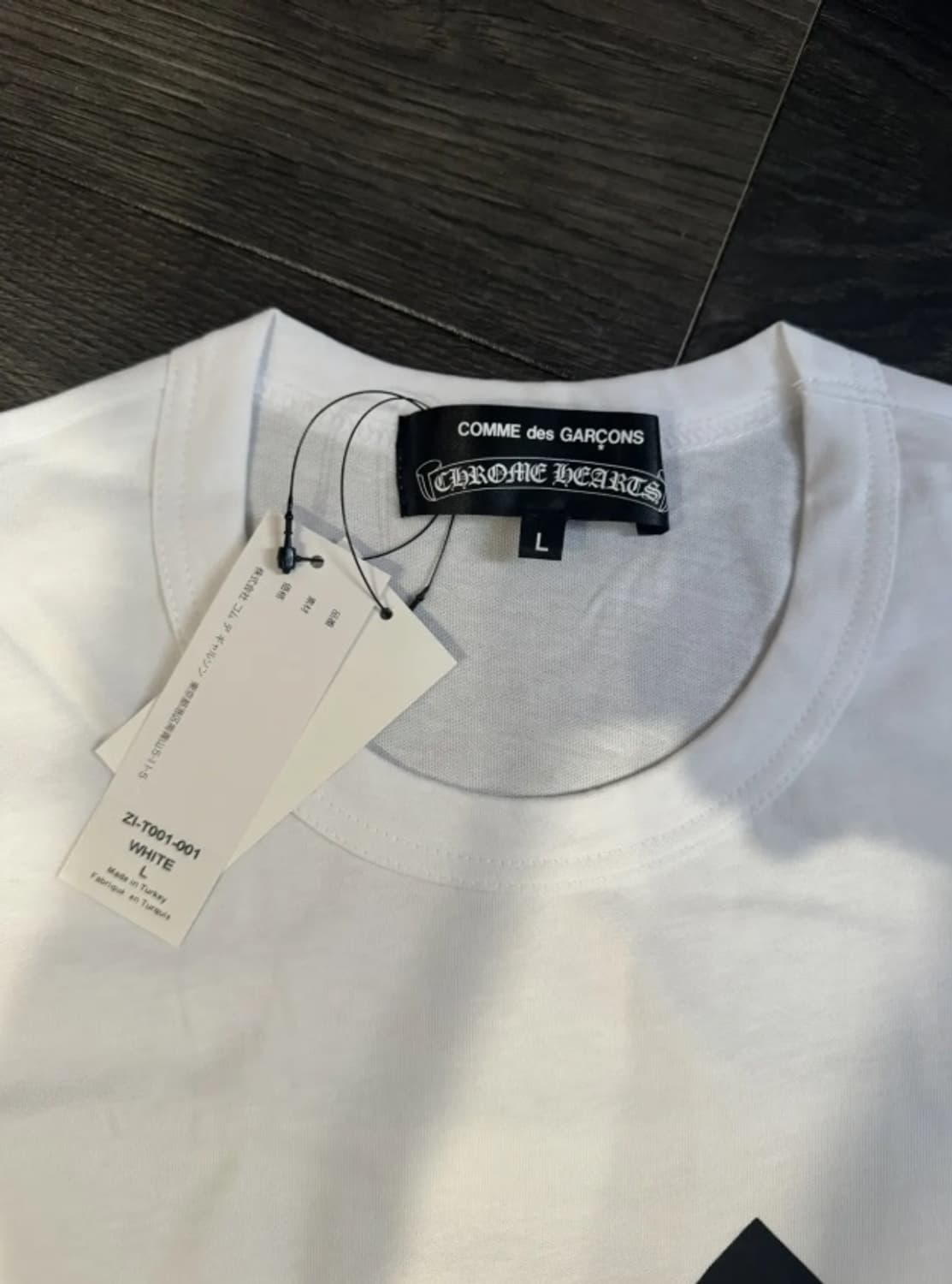 크롬하츠 x 도버스트릿 마켓 x CDG 반팔 티셔츠 화이트 L 상품이미지4