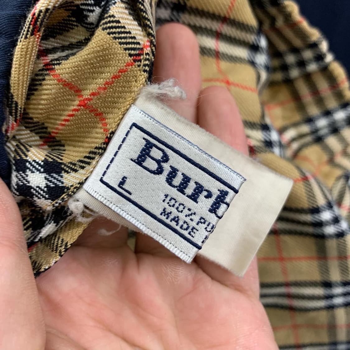 버버리 리버시블 네이비 & 베이지 노바체크 자켓 상품이미지6