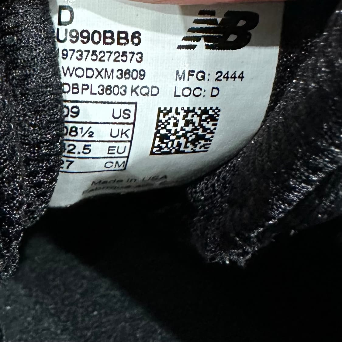 270) 뉴발란스 운동화 남성 남자 990 V6 made in USA 상품이미지9