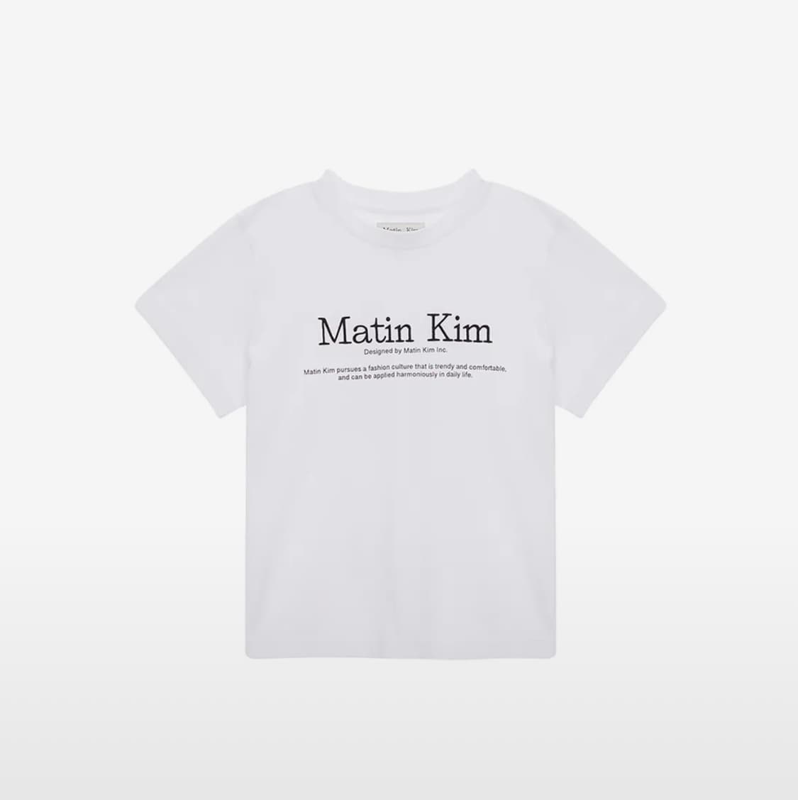 마뗑킴  HERITAGE LOGO CROP TOP 화이트 상품이미지1