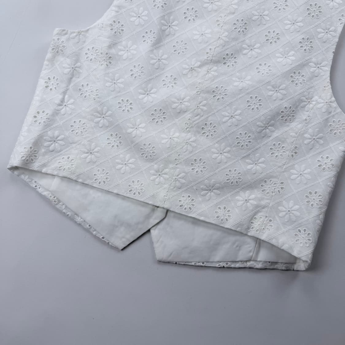 마르디메크르디 CLASSIC VEST EYELET_WHITE 상품이미지8