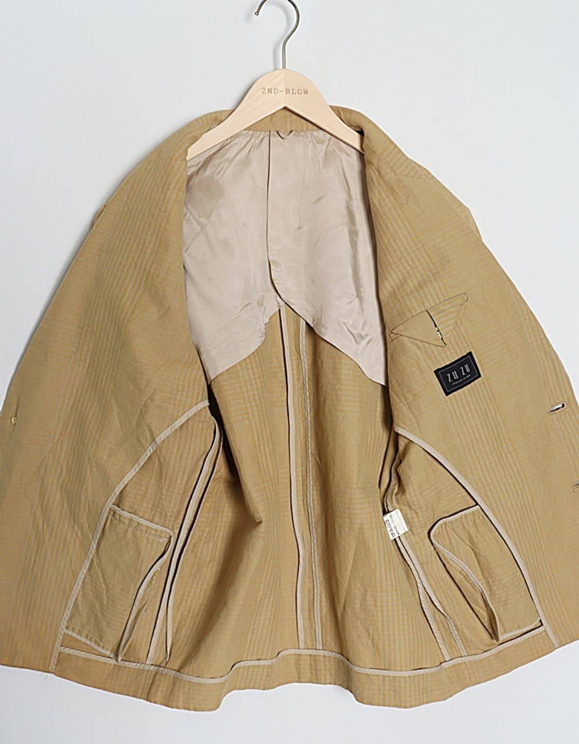 ZU ZU Boy-Fit Check Blazer 상품이미지8