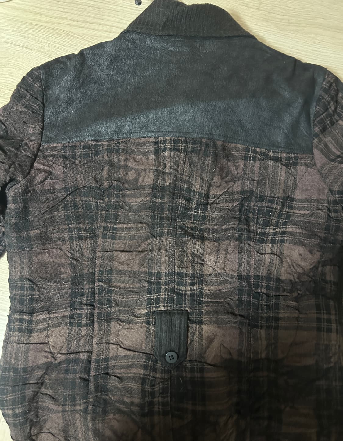 빈티지 체크 사선지퍼 자켓 상품이미지3