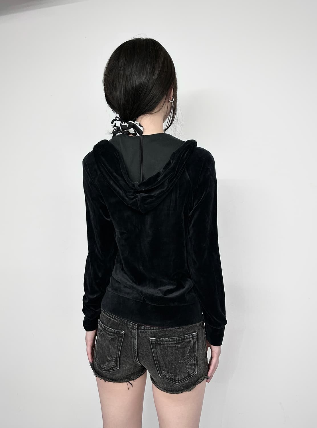 Armani Exchange Velvet Hood Zip-up 상품이미지2