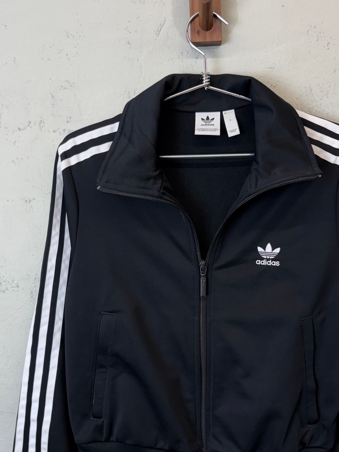 아디다스 파이어버드 크롭 삼선 트랙탑 져지 블랙 상품이미지4