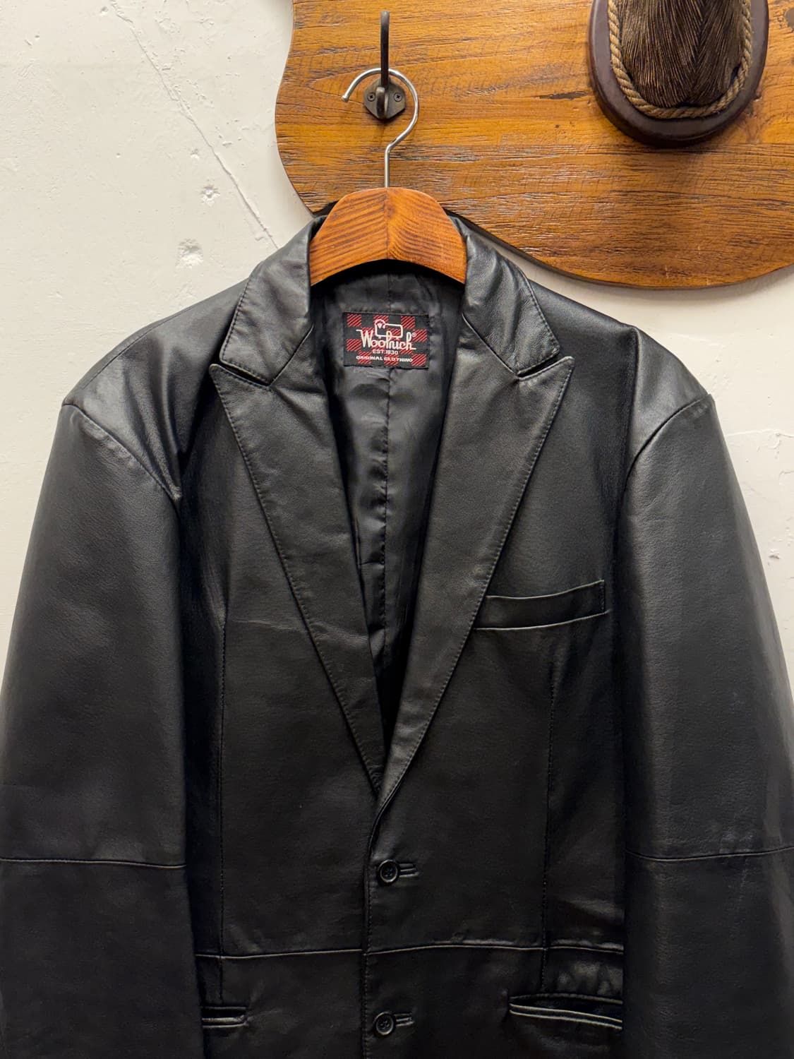 WOOLRICH Leather Car Coat 상품이미지2