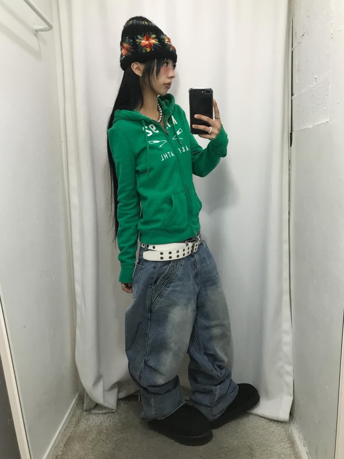 Abercrombie Green Hood Zip-Up 상품이미지3