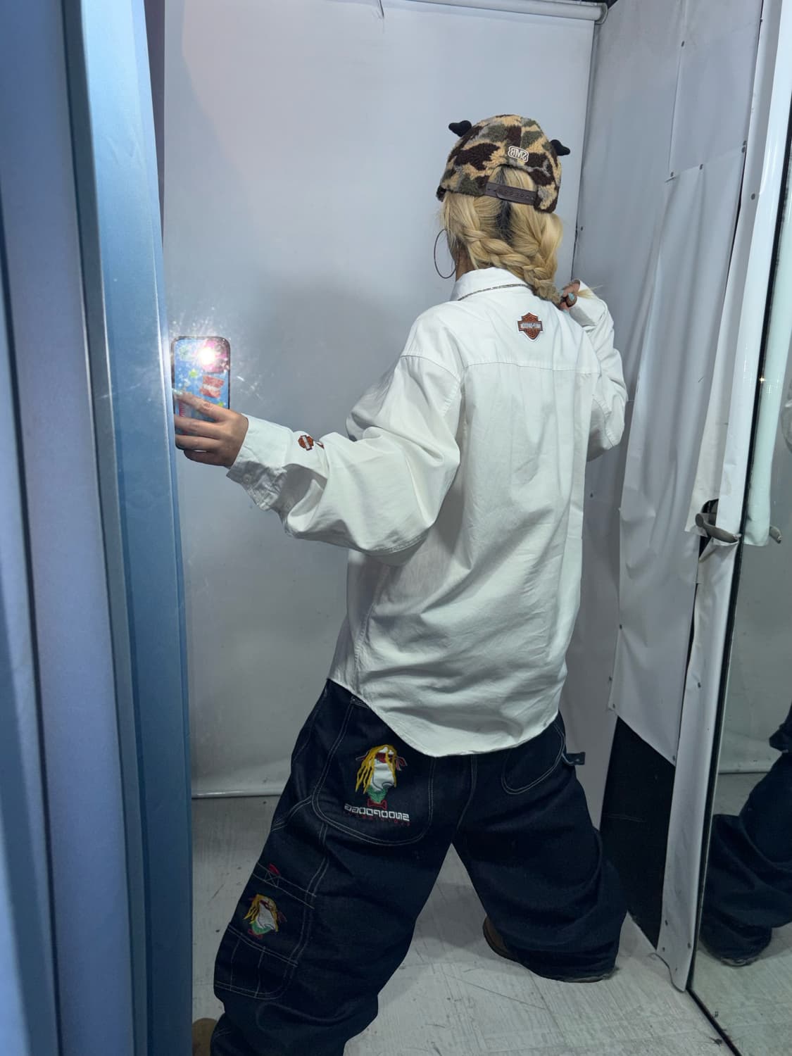 할리 데이비슨 화이트 셔츠 상품이미지4