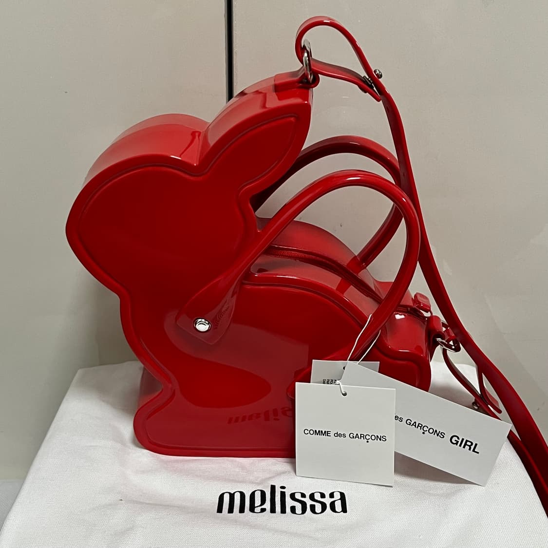 꼼데가르송 걸 x 멜리사 25fw 토끼 백/레드 상품이미지1