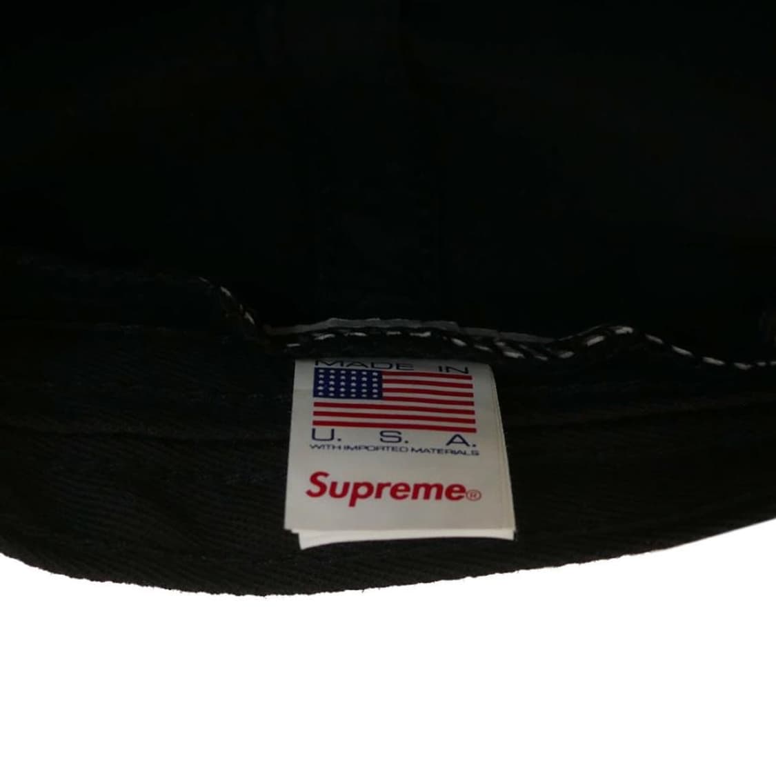 슈프림 워시드 플란넬 6-패널 캡 블랙 - 23FW 상품이미지5