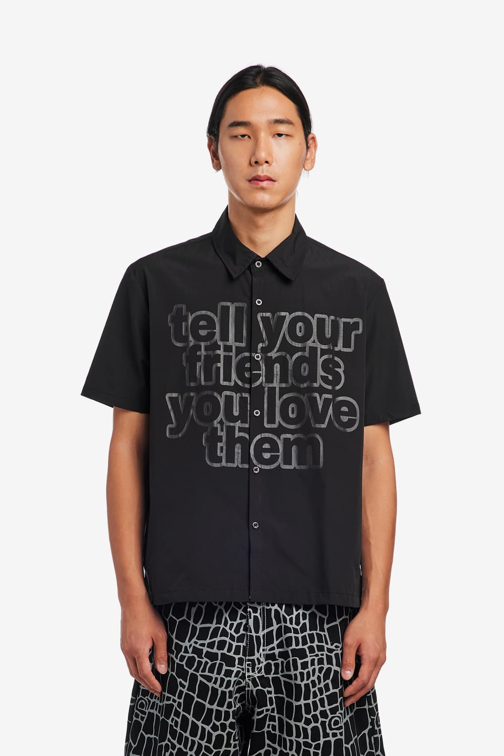 [M, L] 올웨이즈 TYFYLT 반팔 셔츠 블랙 상품이미지2