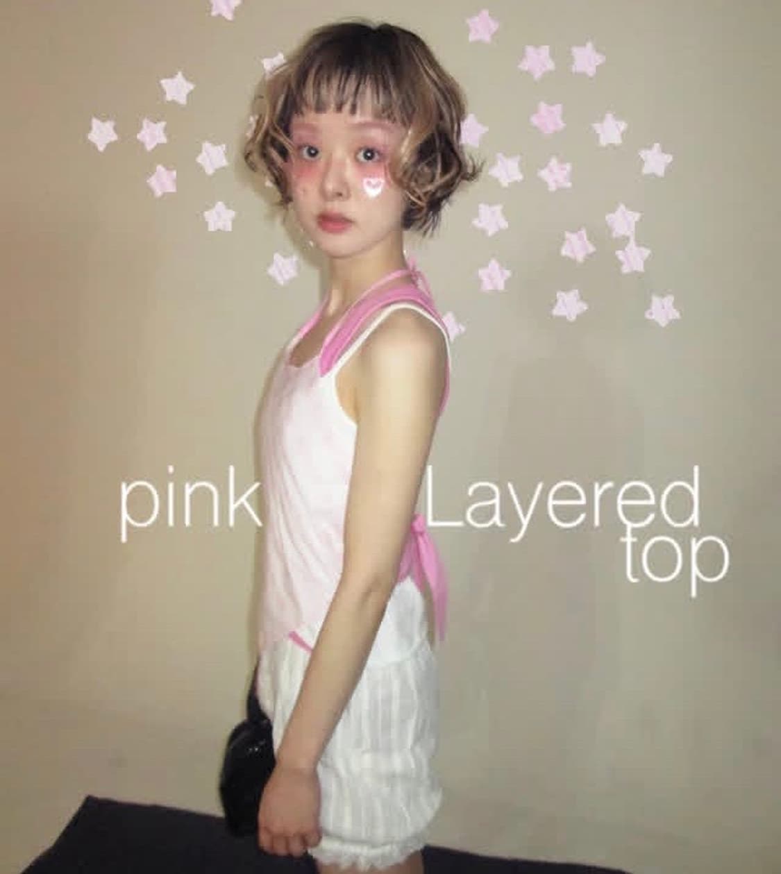 파크빈 parkvin pink layered top 상품이미지1