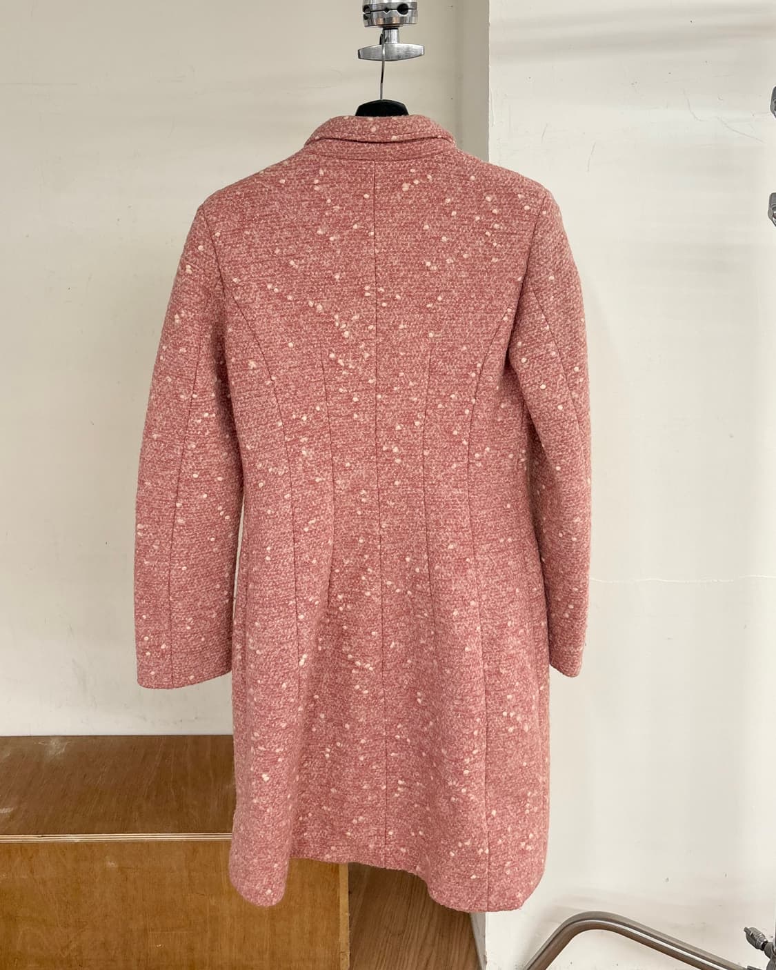 아스페시 핑크 트위드 웰트 포켓 코트 자켓 상품이미지6