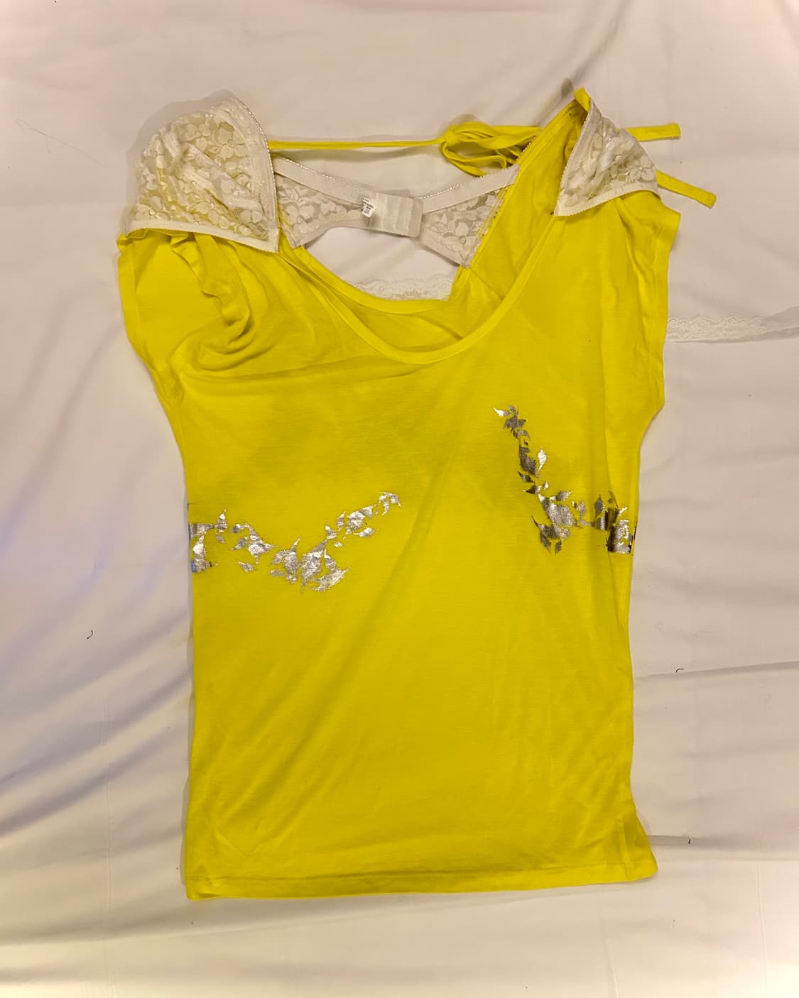 Neon yellow langerie top 상품이미지4