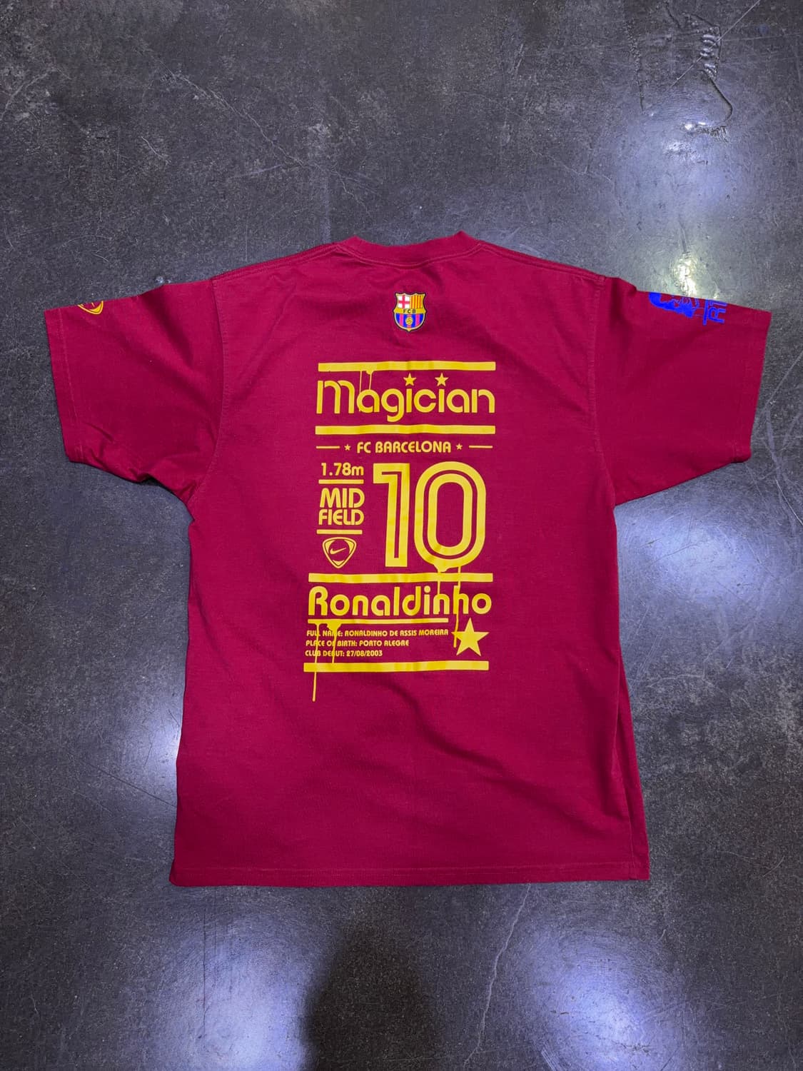 나이키 FC 바르셀로나 R10 매지션 호나우지뉴 드라이핏 티셔츠 M 상품이미지2