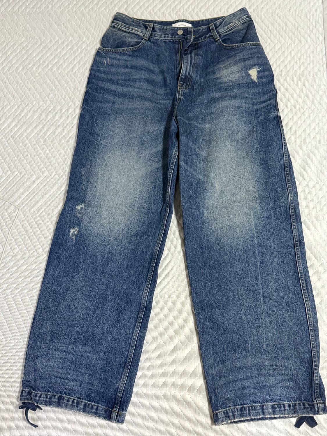 논노드 더블포켓 데님 미드블루 상품이미지1