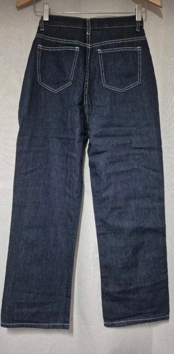 고고싱 ) 얇은 생지 와이드 스티치 데님 팬츠 S 상품이미지7