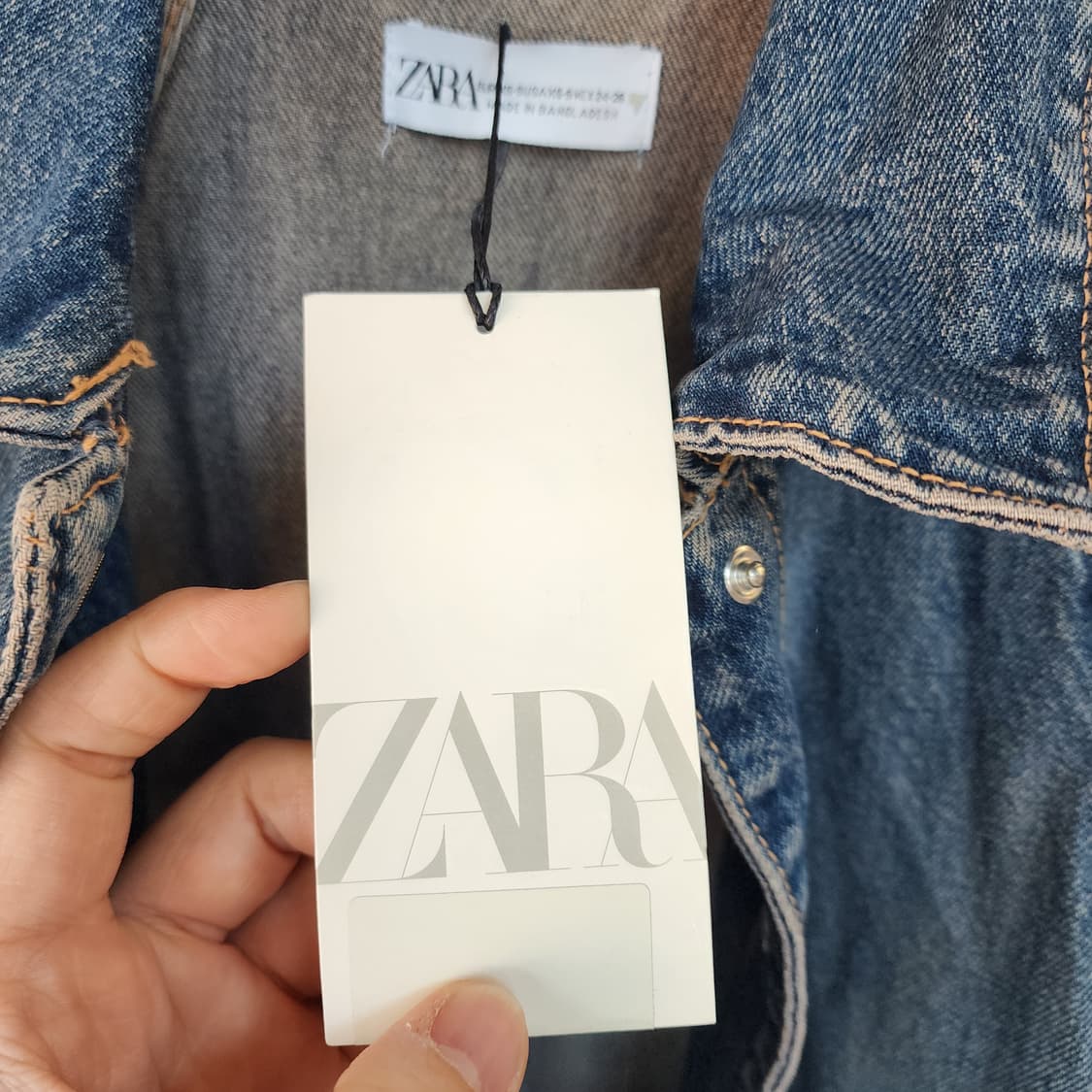 자라 데님 롱 남방 상품이미지6