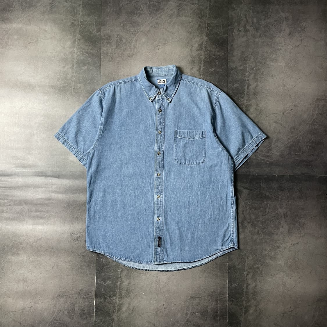 JOES 빈티지 다운버튼 코튼 데님 반팔 셔츠 A00768 상품이미지1