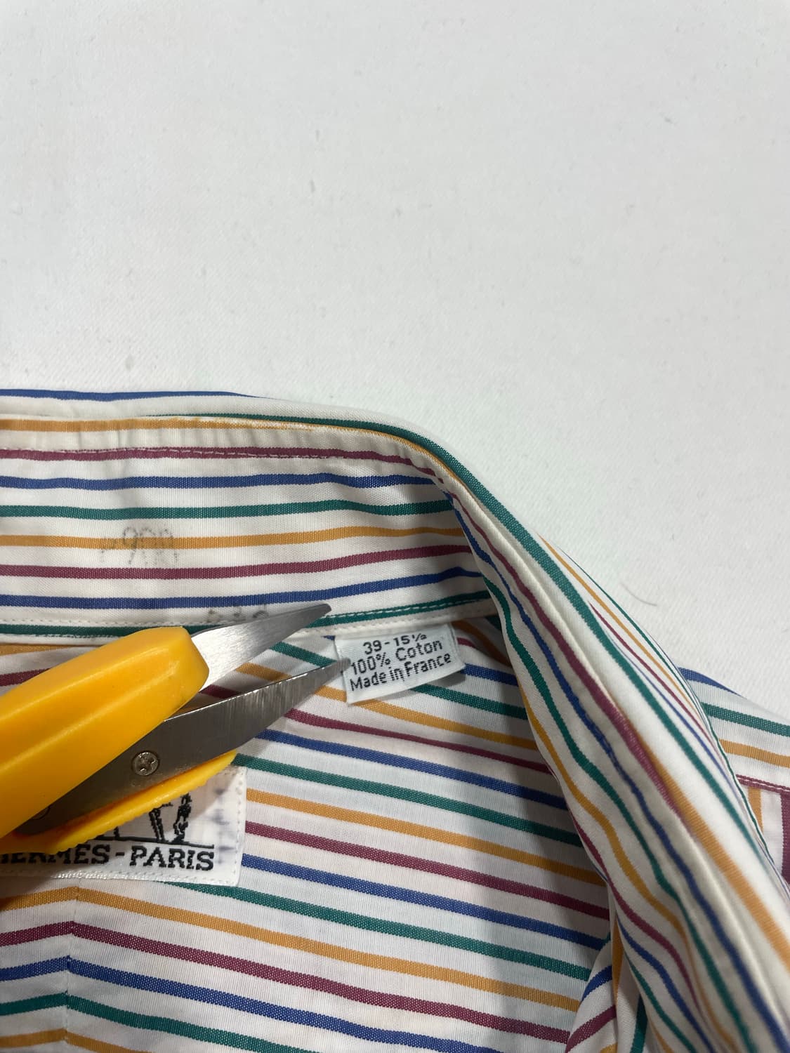90‘s 에르메스 스트라이프 셔츠 상품이미지7